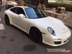 Porsche 911 Carrera S Diamond Matte White by Impressive Wrap 2016 года